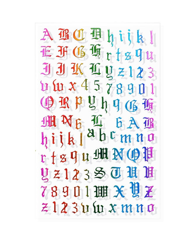 Rainbow Letters Sticker Letters Rainbow Stick on Letters Letter