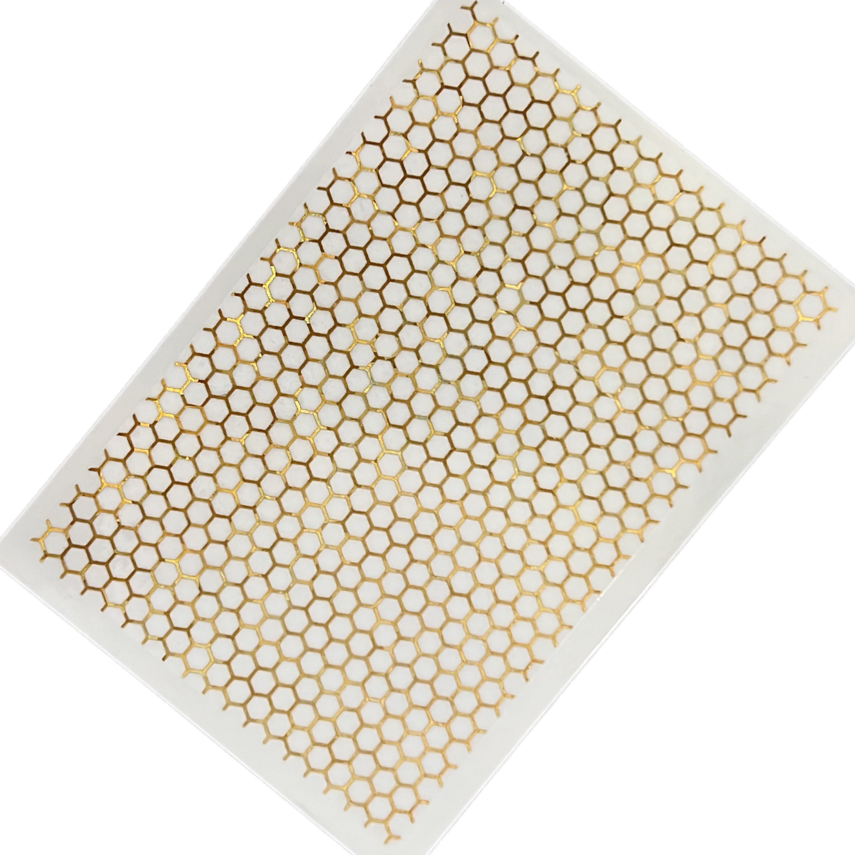 Calcomanía de agua con forma de panal