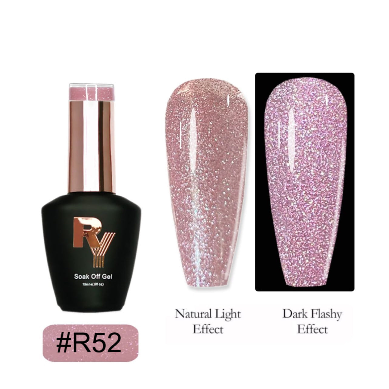 Reflective Glitter Gel 52 (Rubber Base)