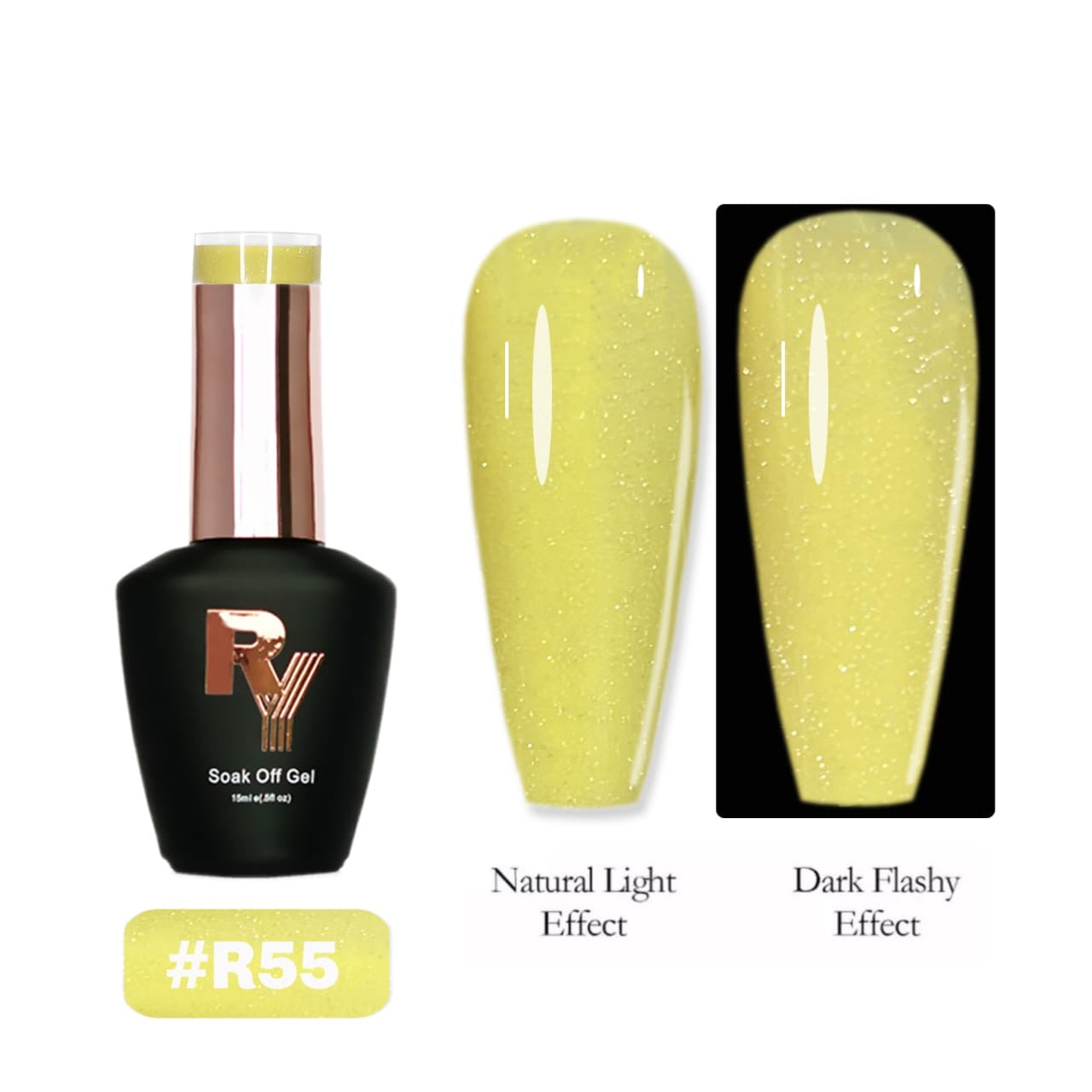 Reflective Glitter Gel 55 (Rubber Base)