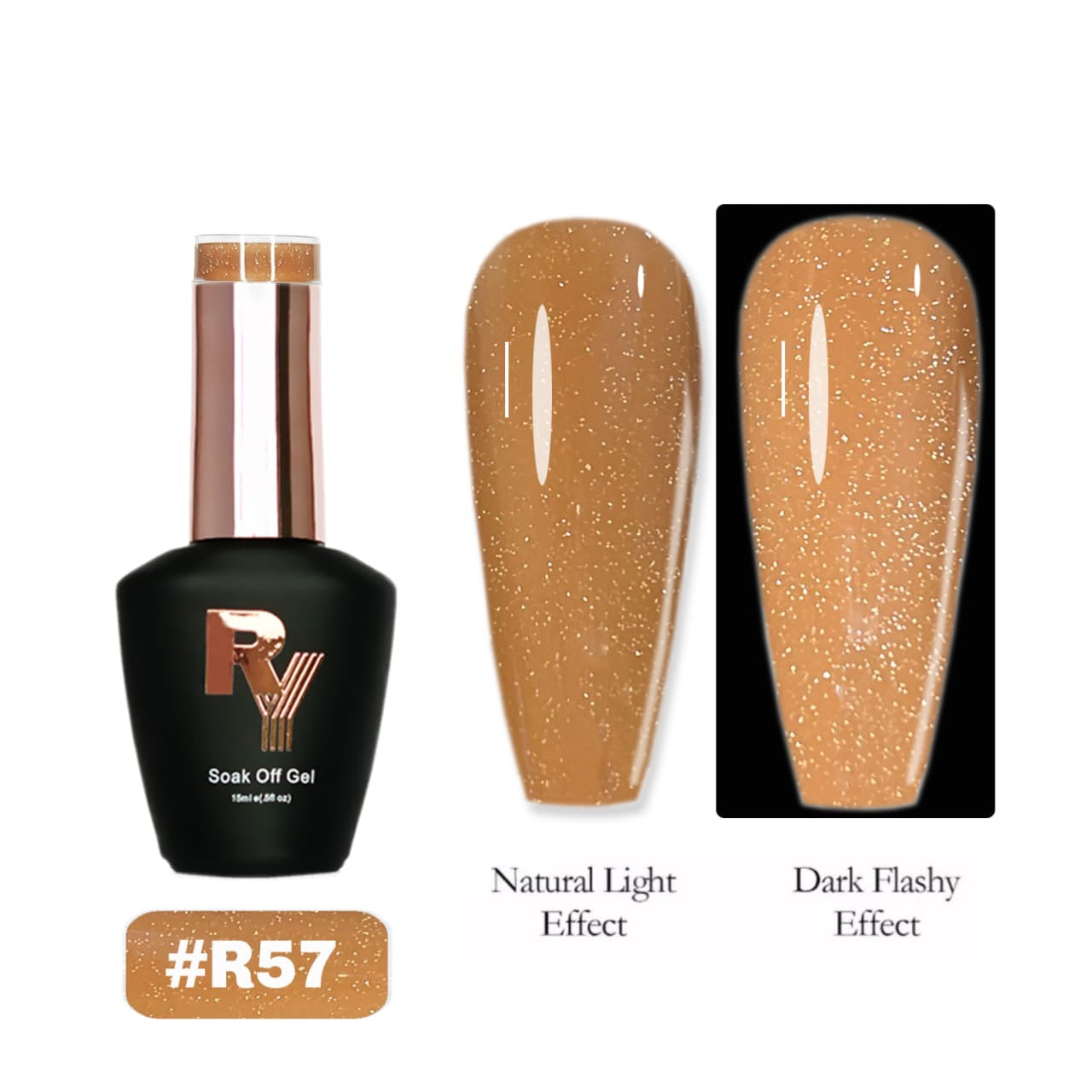 Reflective Glitter Gel 57 (Rubber Base)