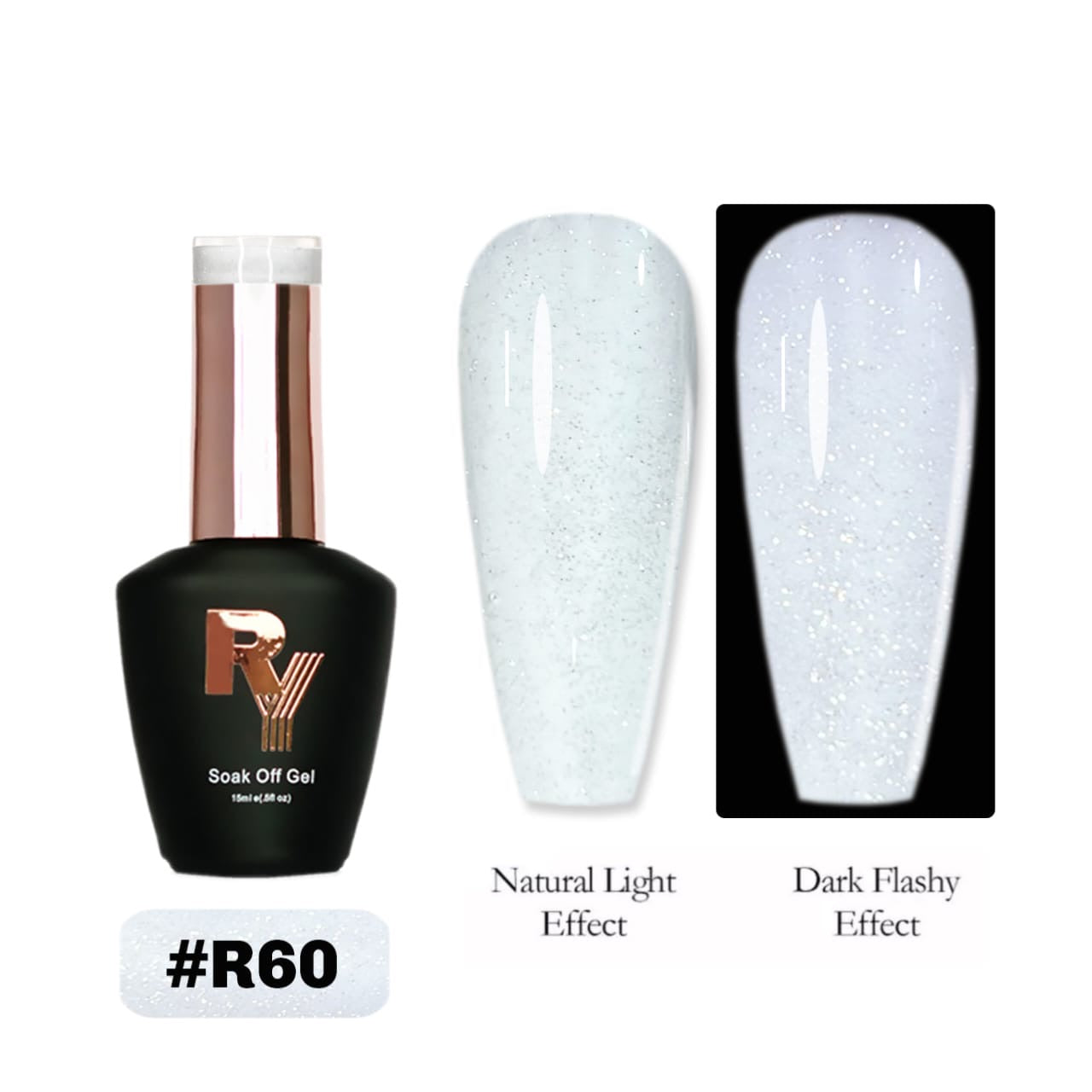 Reflective Glitter Gel 60 (Rubber Base)