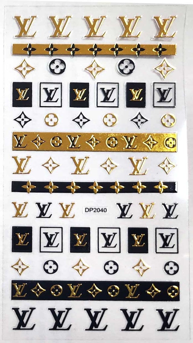 LV NAIL ART STICKER - GOLD HOLOGRAPHIC