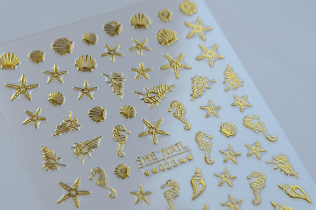 Gold Sea Shells 23