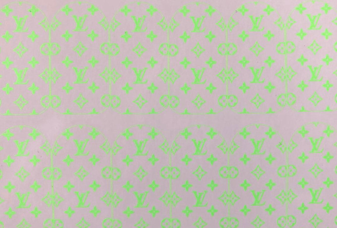 aesthetic green louis vuitton pattern