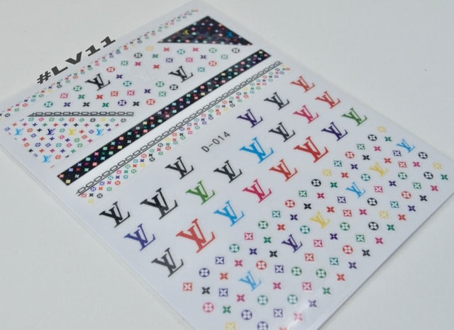 LV NAIL DECALS