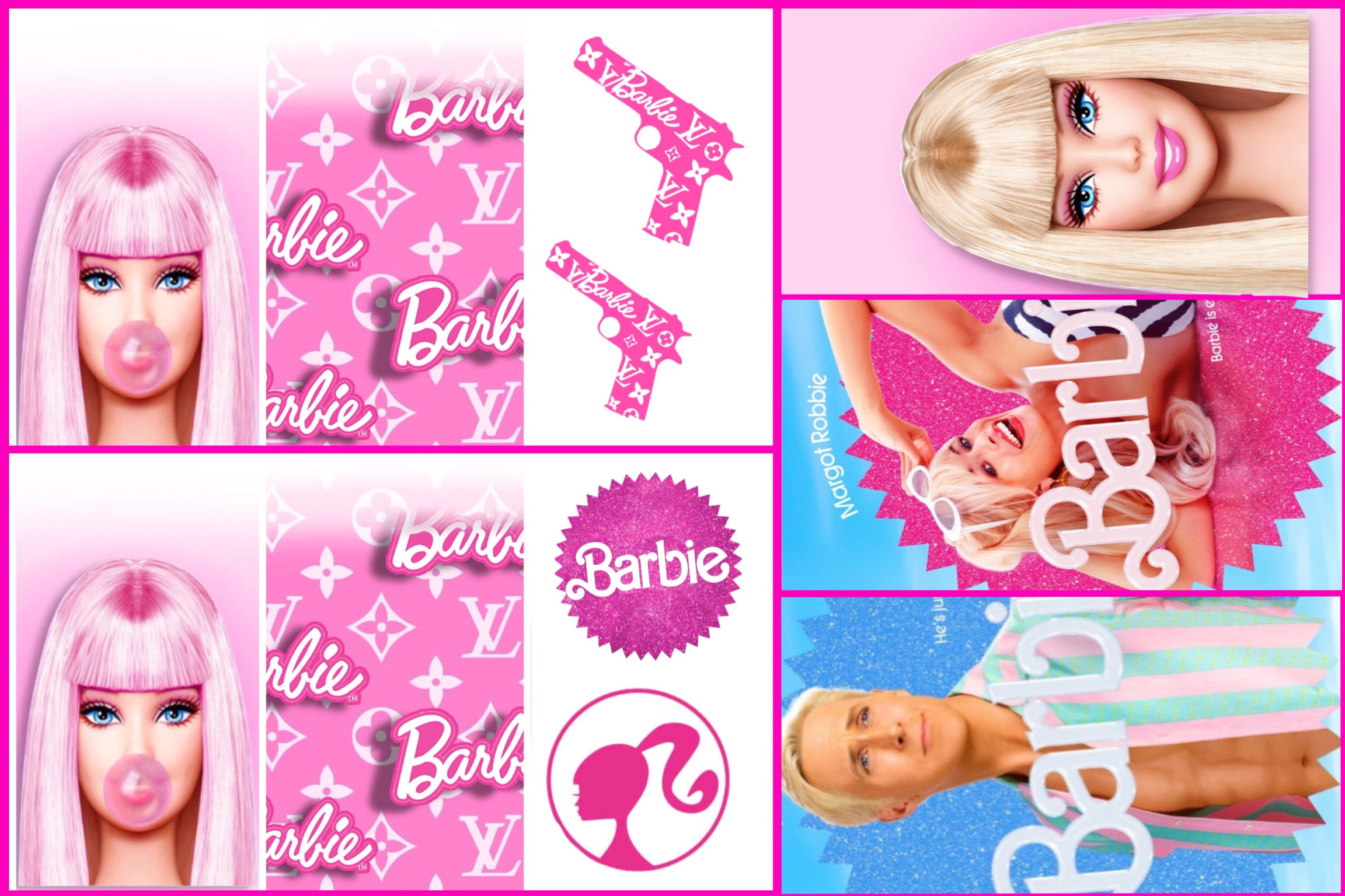 Juego de calcomanías de conejita Barbie