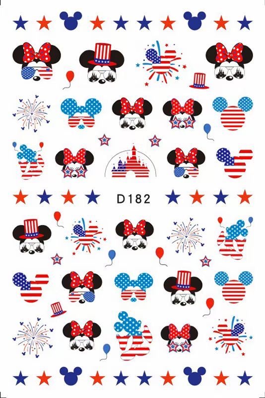 4th July Mickey Sticker Set