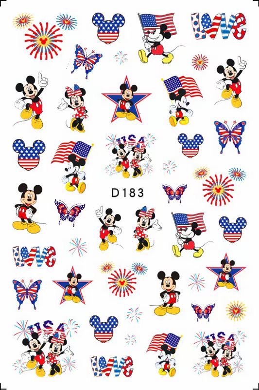 4th July Mickey Sticker Set