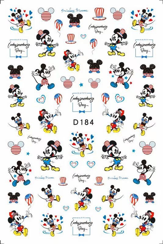 4th July Mickey Sticker Set