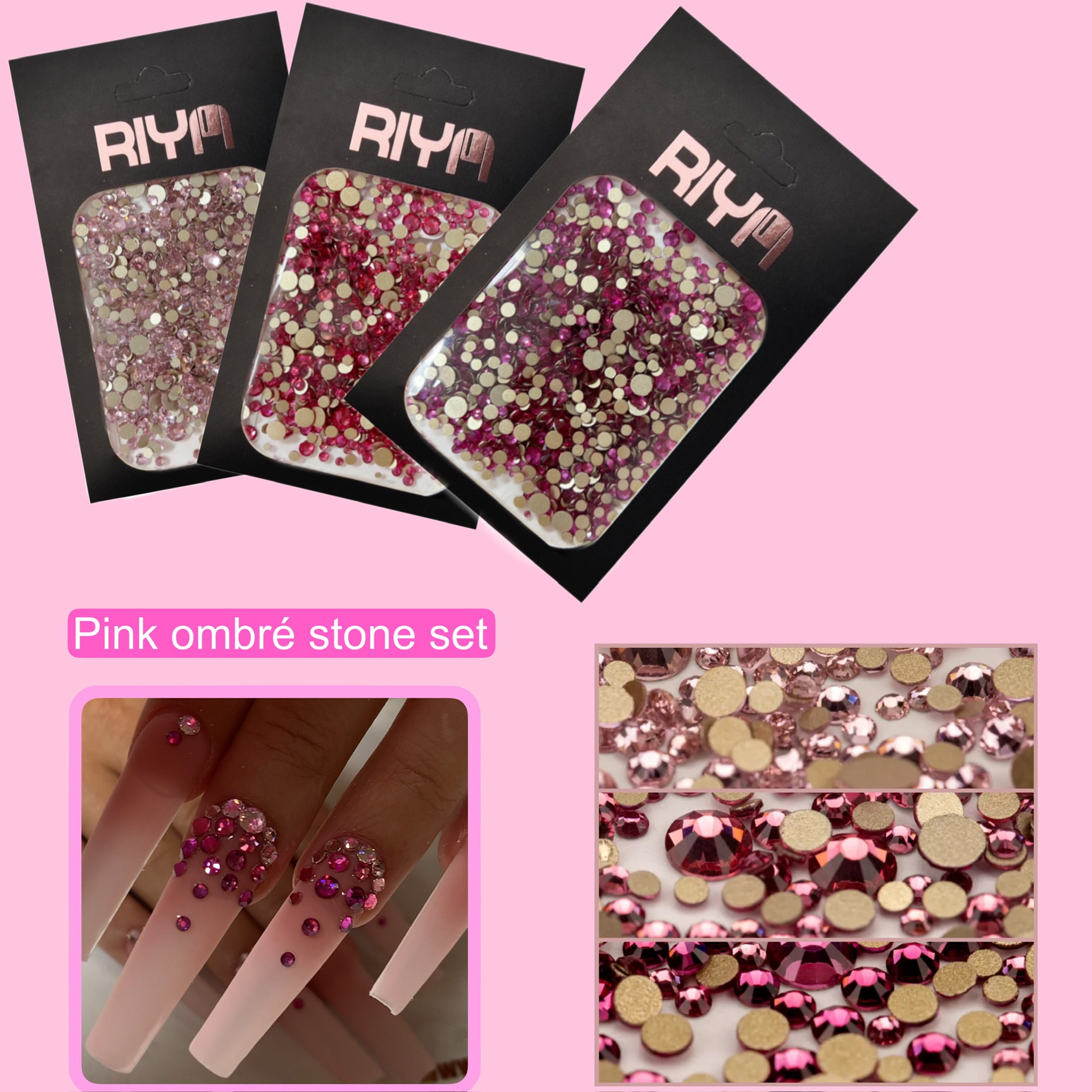 Pink Ombre Stone Set