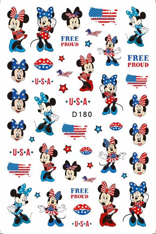 4th July Mickey Sticker Set