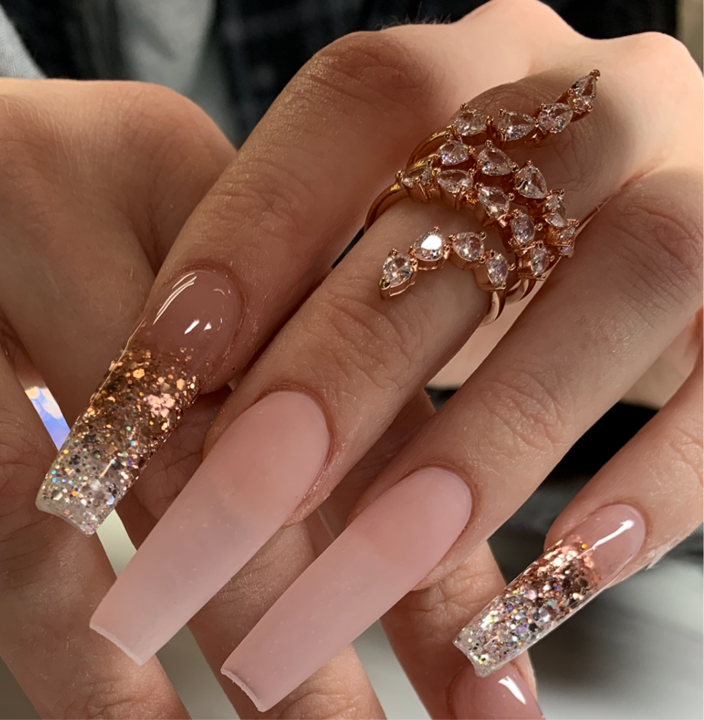 Rose Gold Clear Stone Adjustable Ring 1