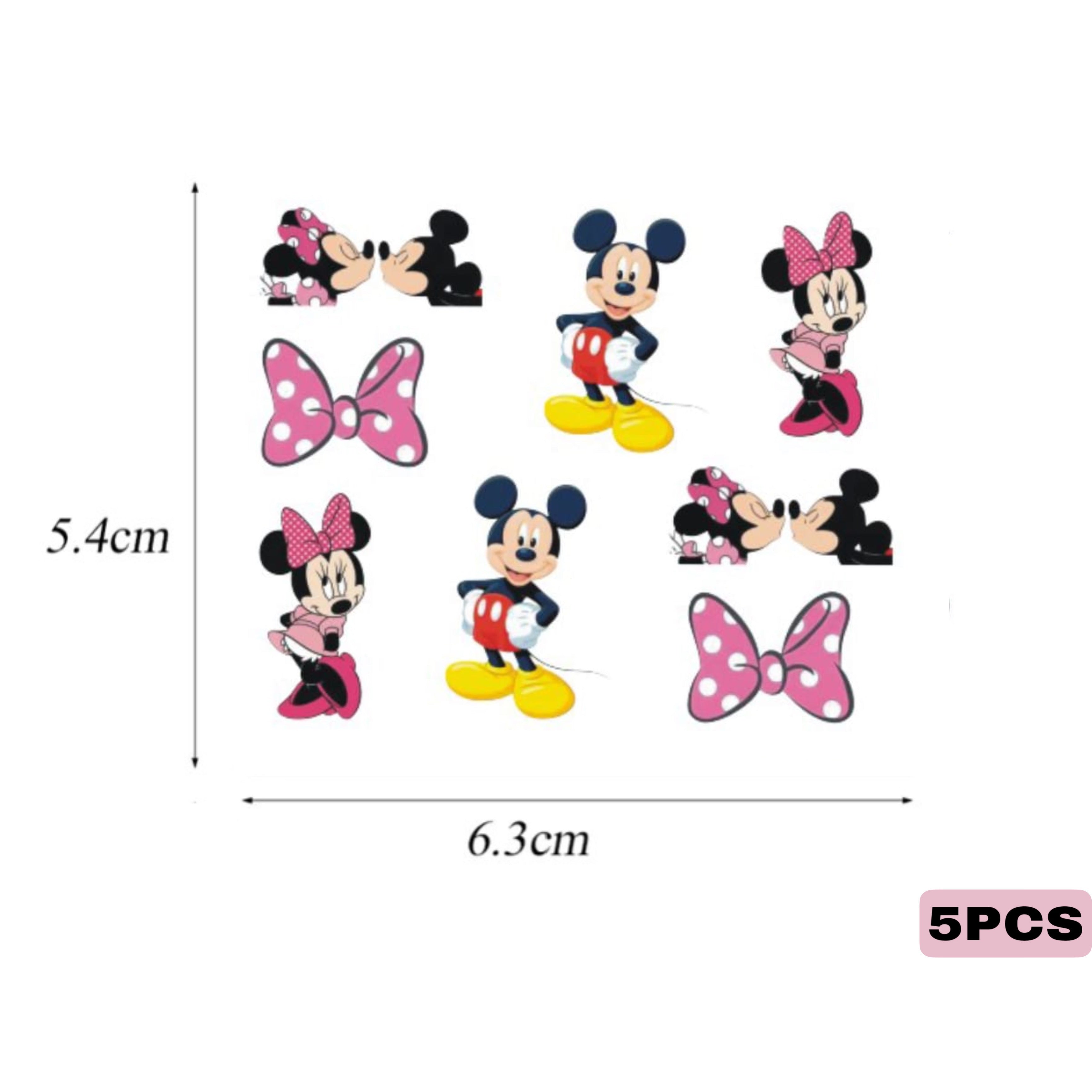 5 pcs Mickey Water Decals