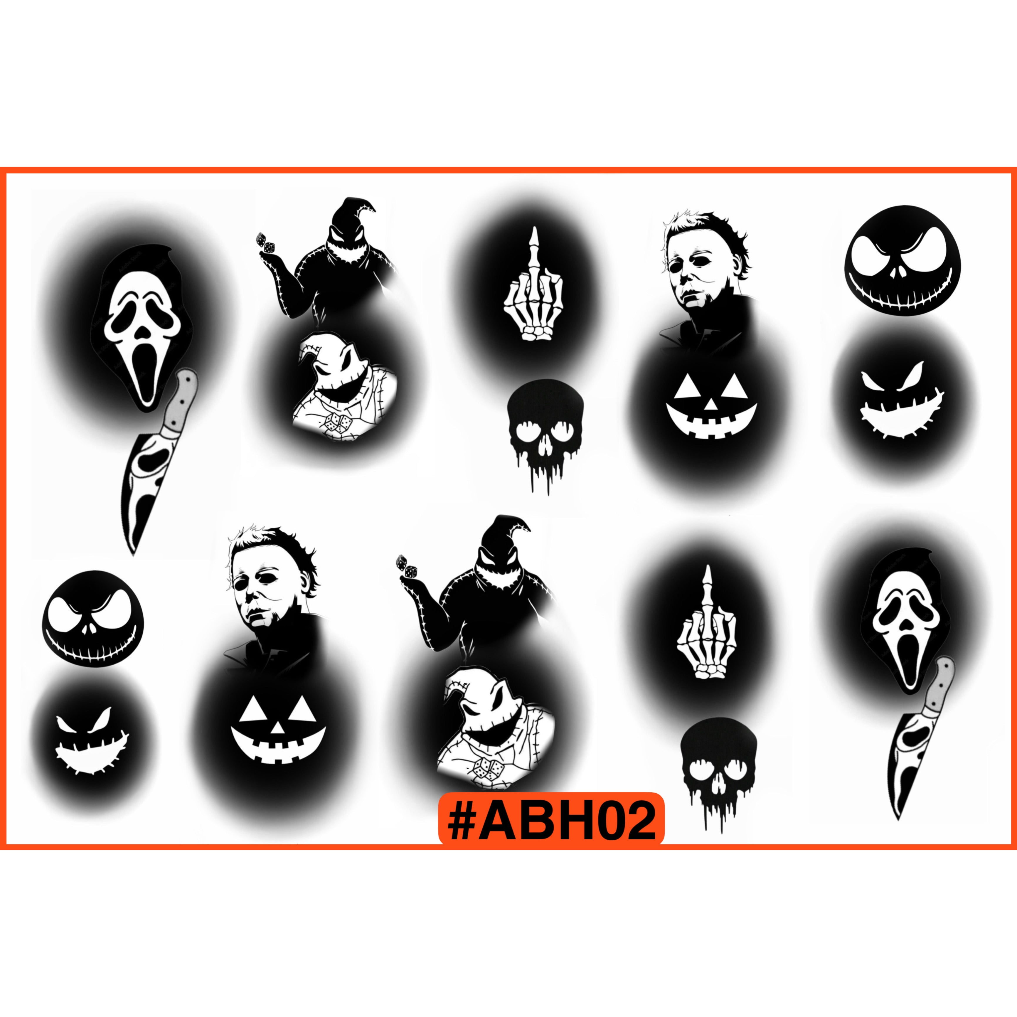 Airbrush Halloween Premium Decals 26