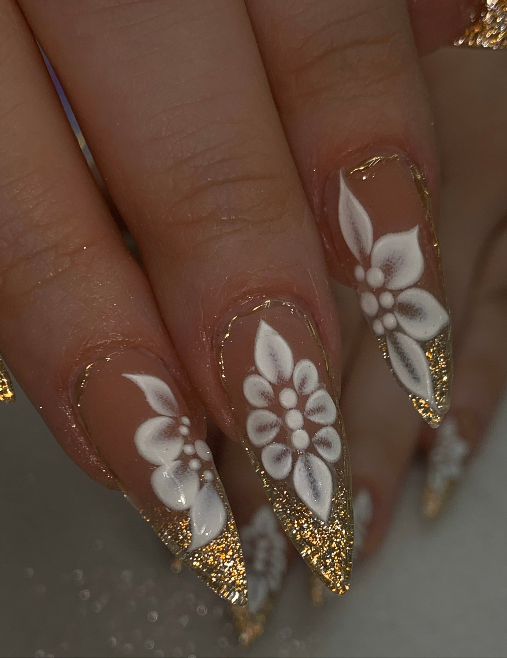 Embossed Flower Sticker