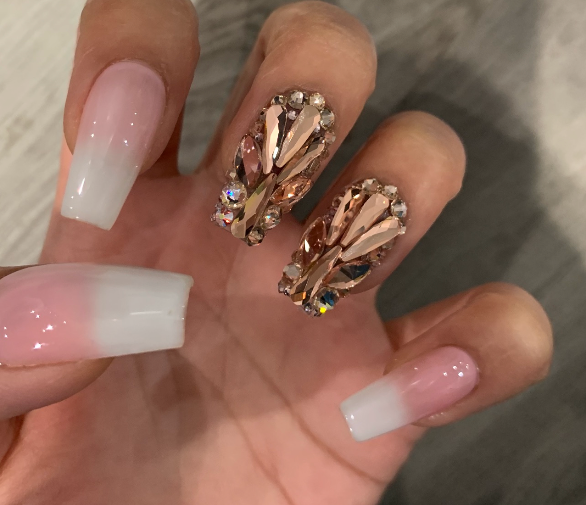 Cristales de gota de lluvia de melocotón