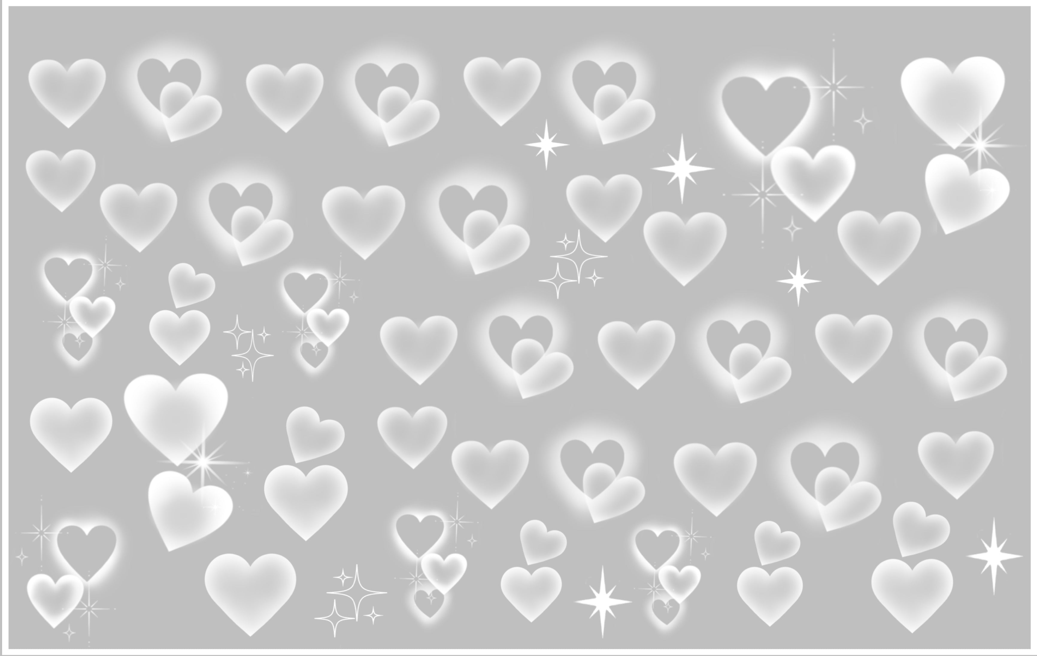 Airbrush Hearts 24 - Water Decal(V3)