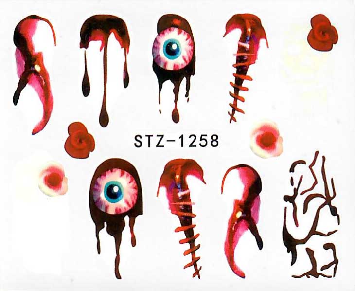 5 pcs Bloody Water Decals 258