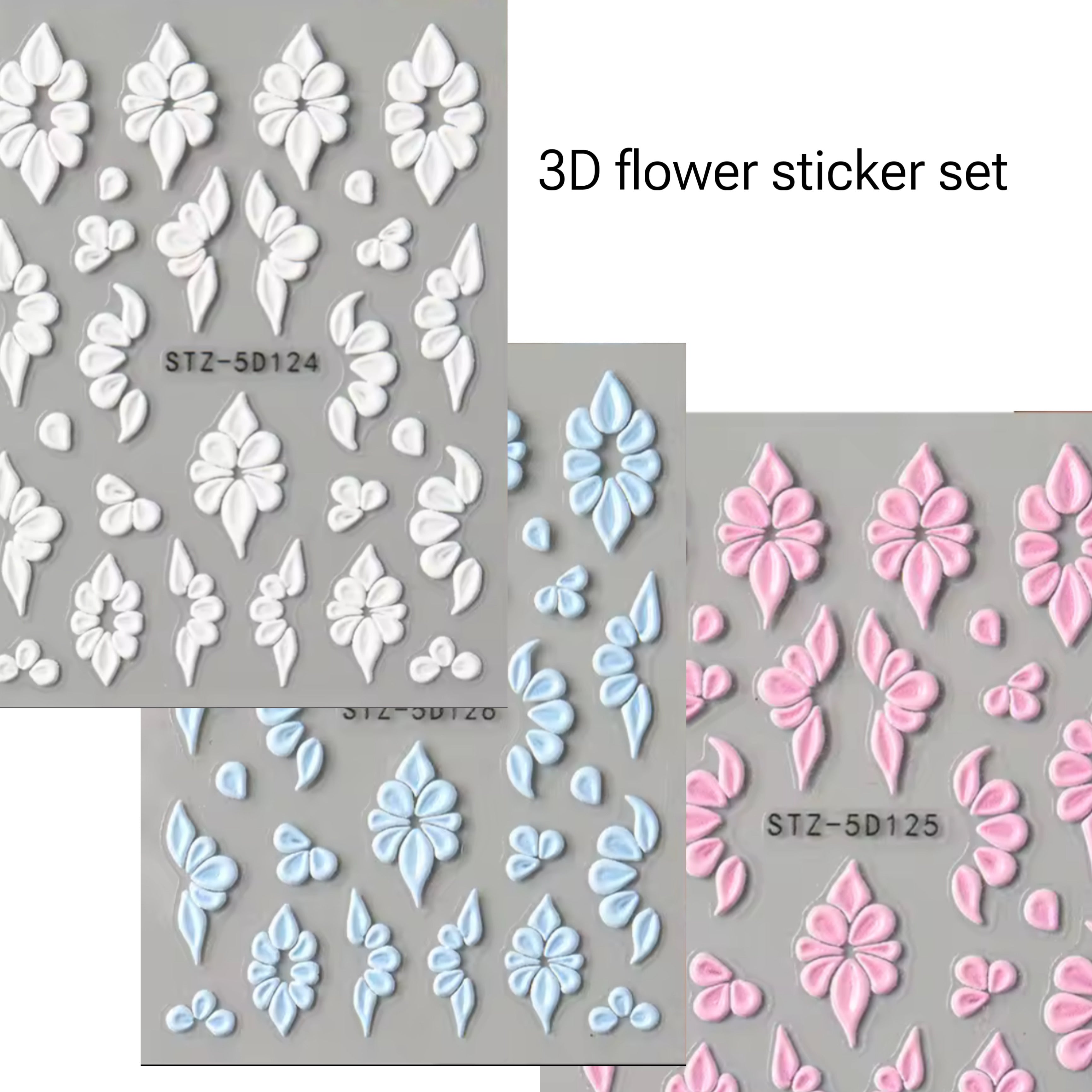 Embossed Flower Sticker