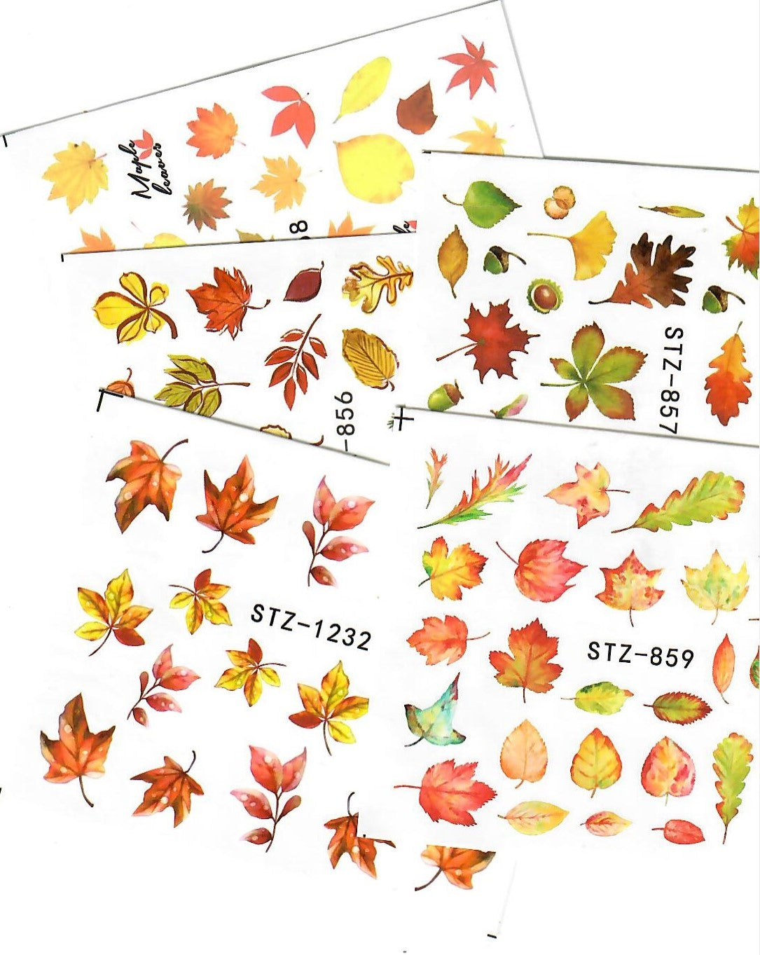 5 pcs Fall Leaves