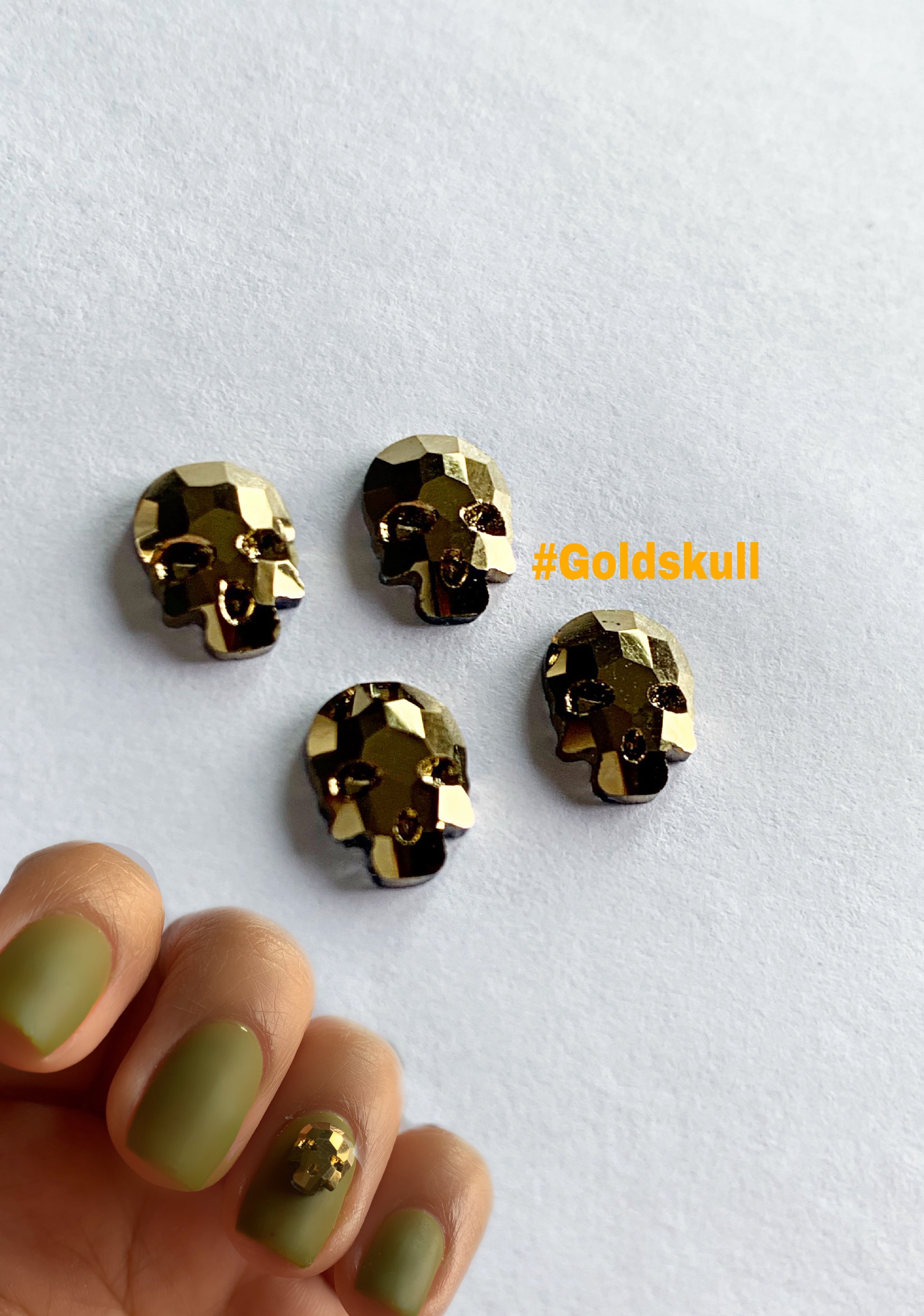 Gold Skull Charms