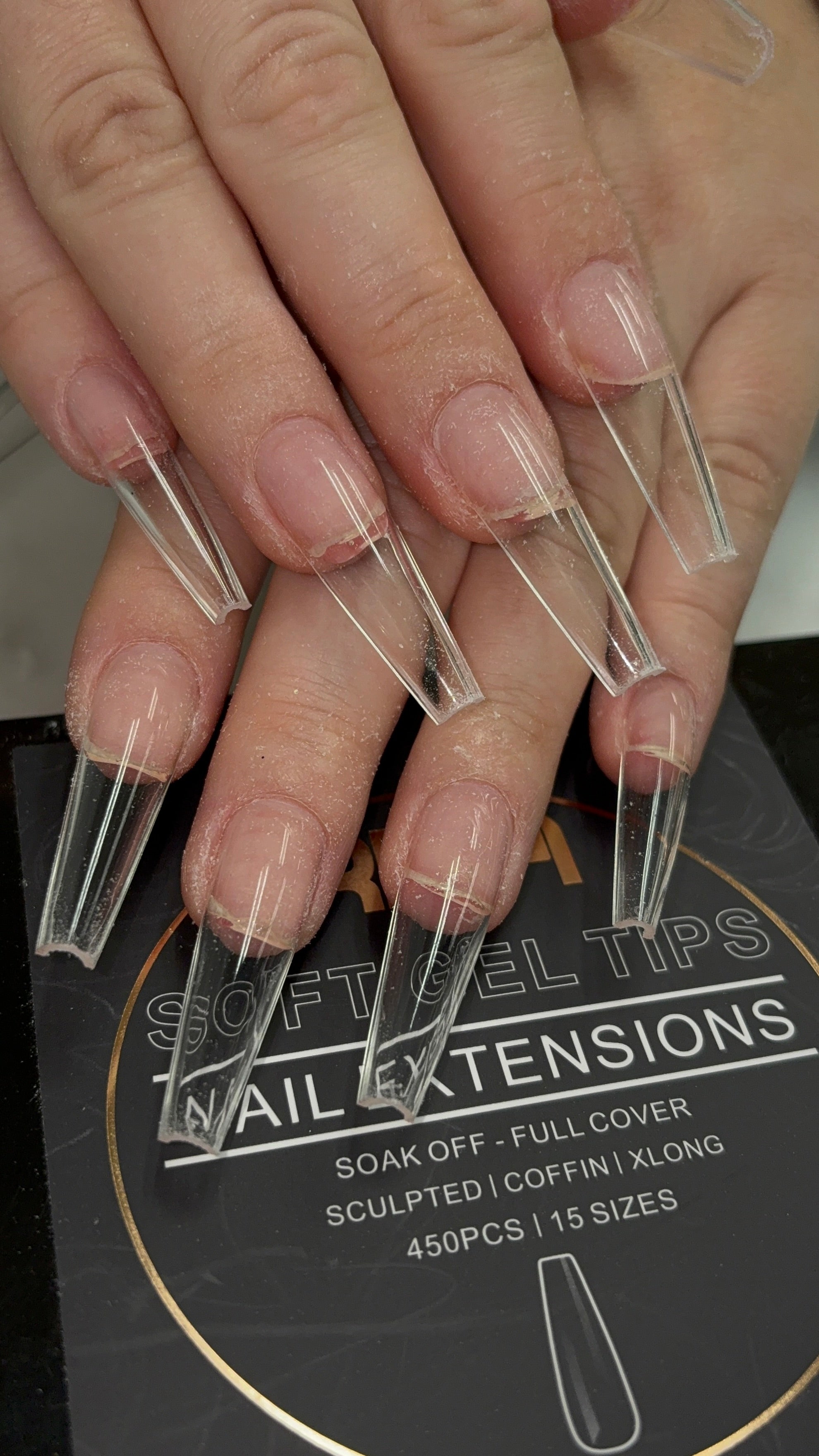 Soft Gel Tips - Sculpted Coffin