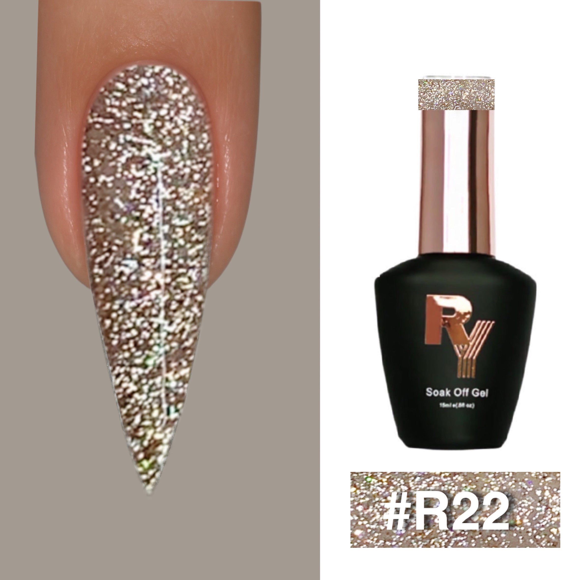 Gel con brillo reflectante 22