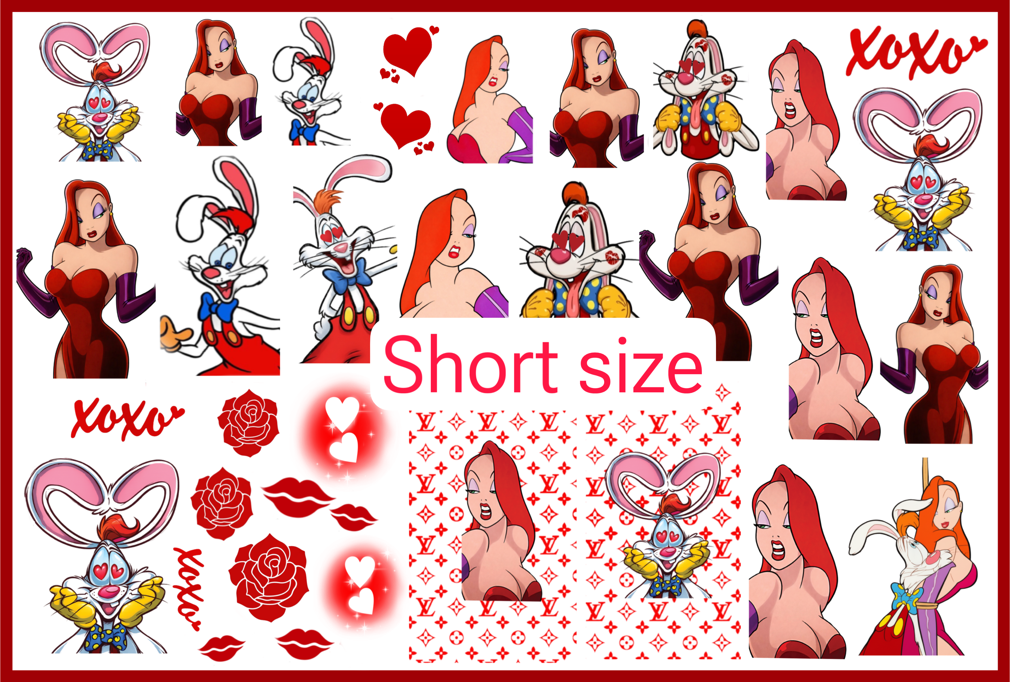 Jessica Rabbit Decals Jessica Rabbit Valentine - Premium Decal