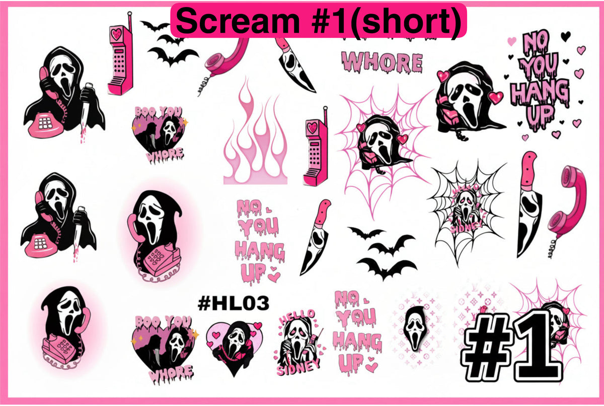 Ghostface Premium Water Decals