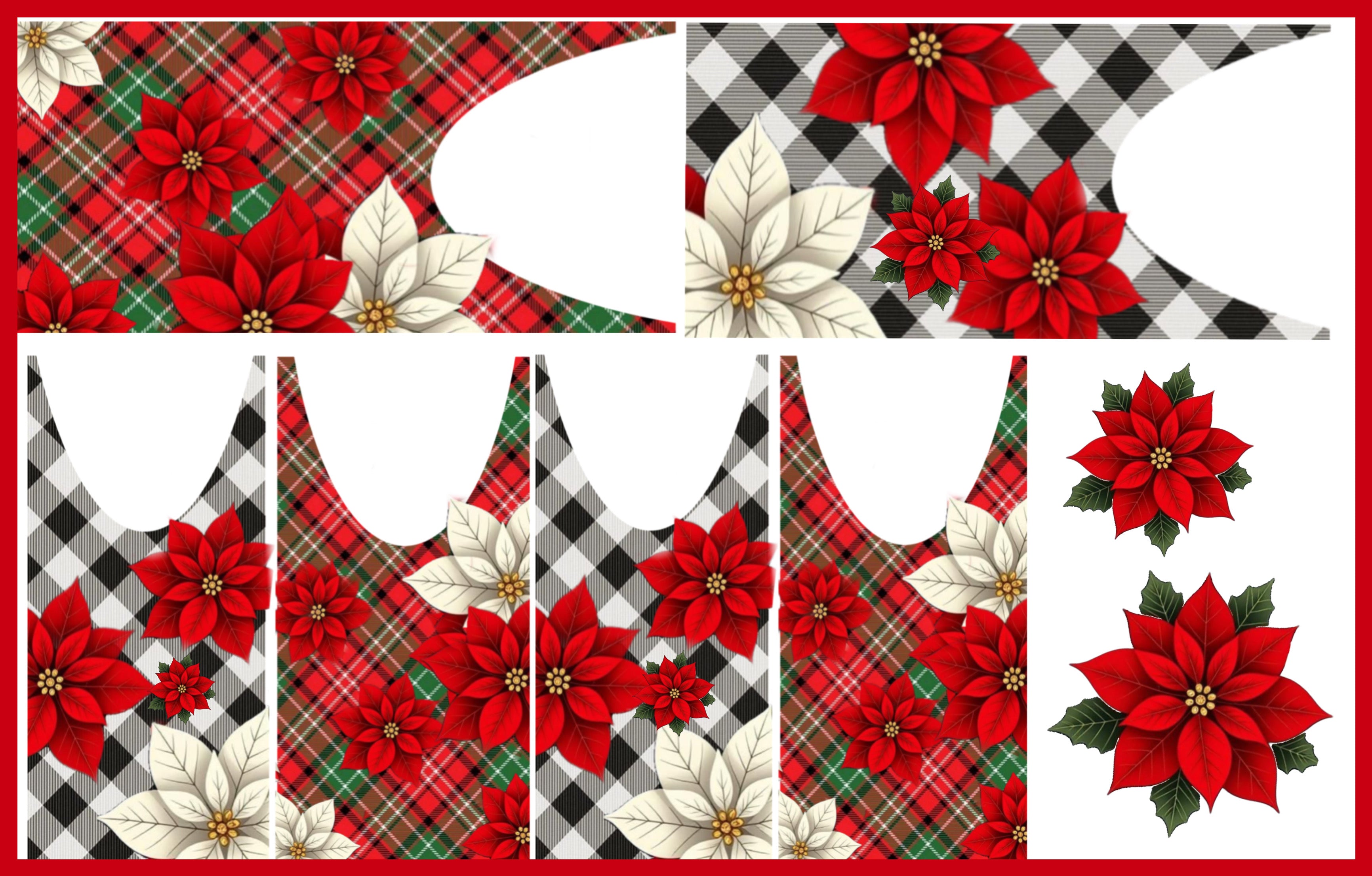 Calcomanía de agua con diseño de suéter navideño