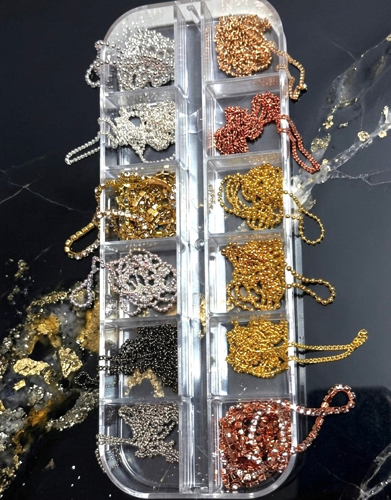 Cadenas de cuentas de caviar