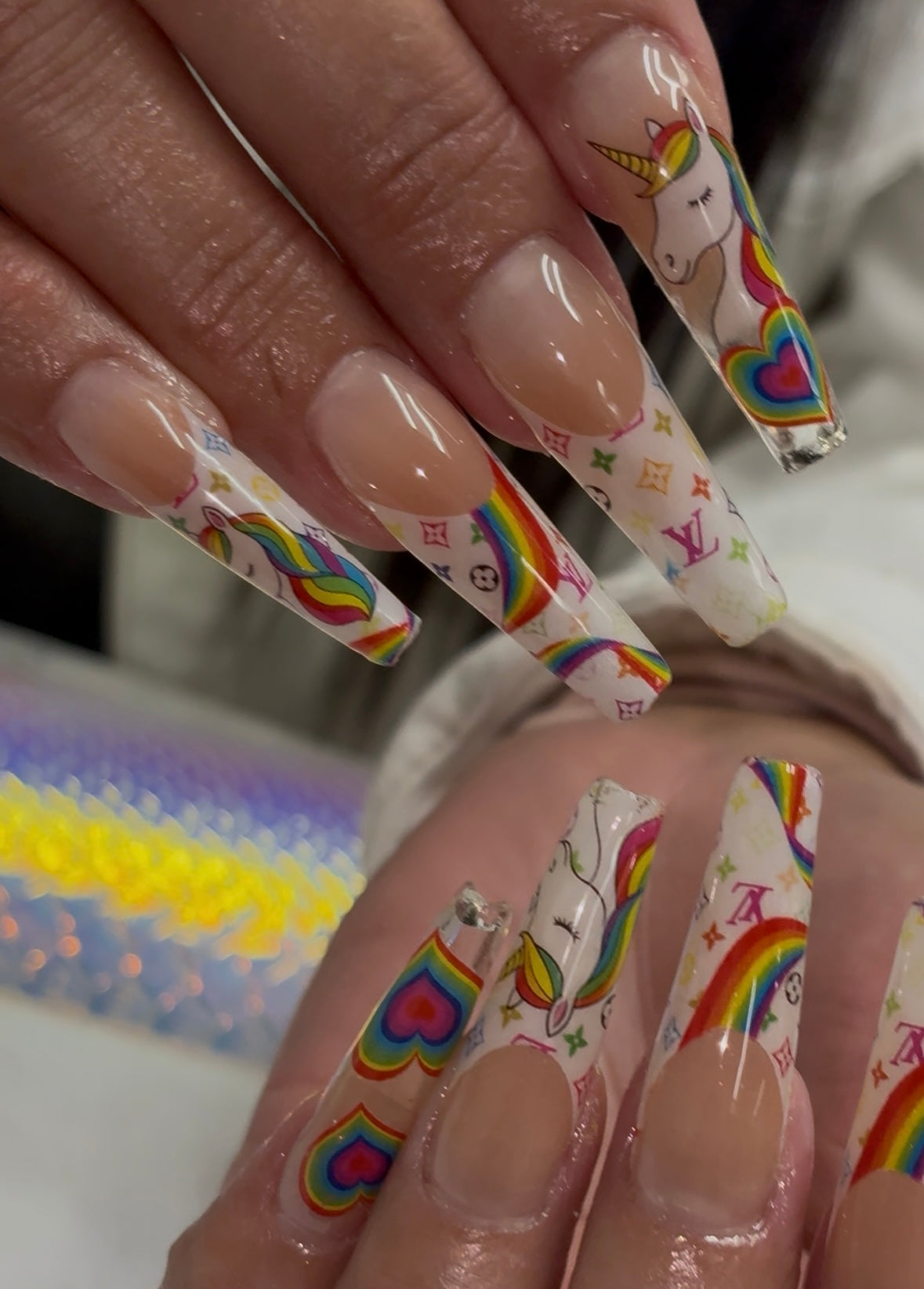 LV Rainbow Unicorn Decal
