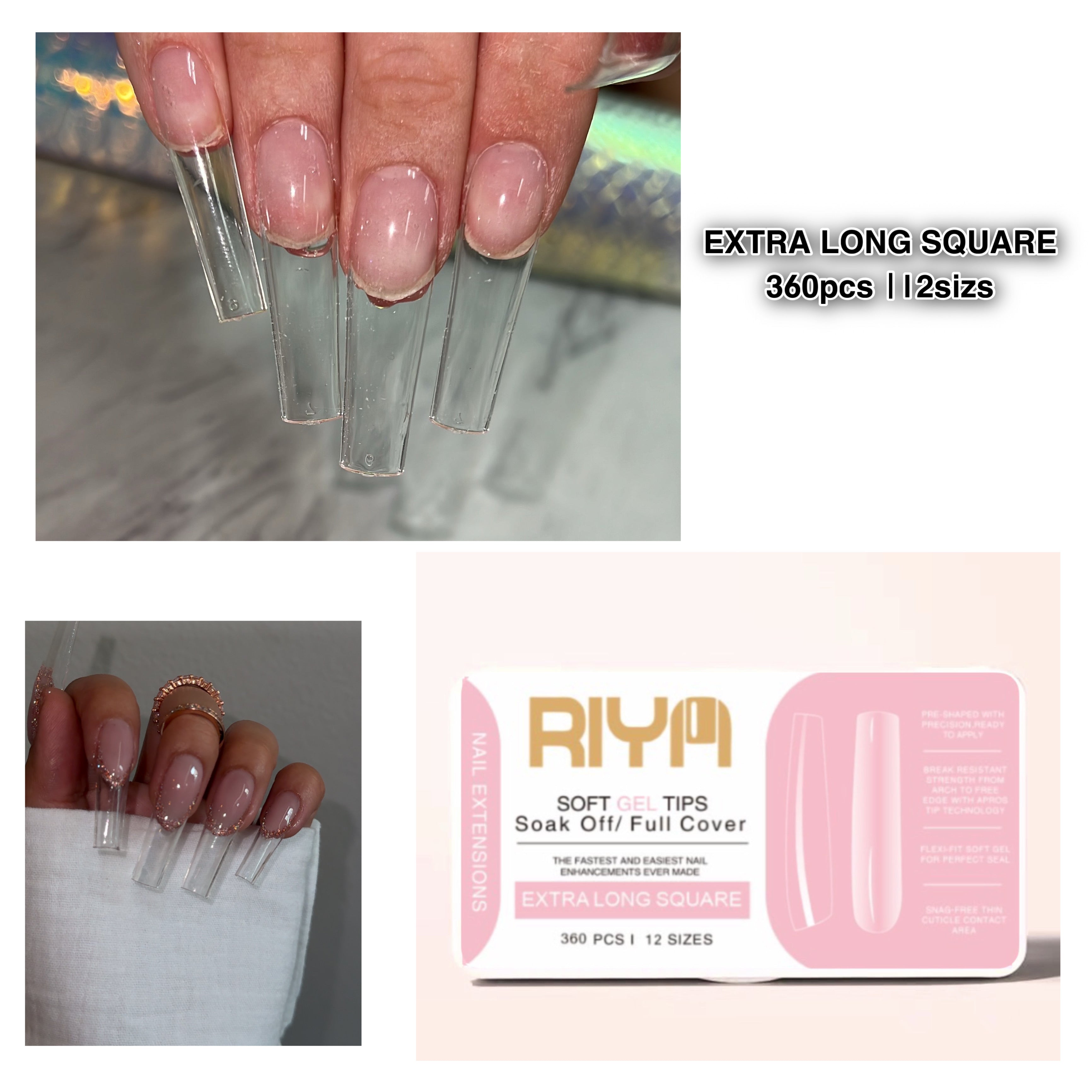 Soft Gel Nail Tips - Square