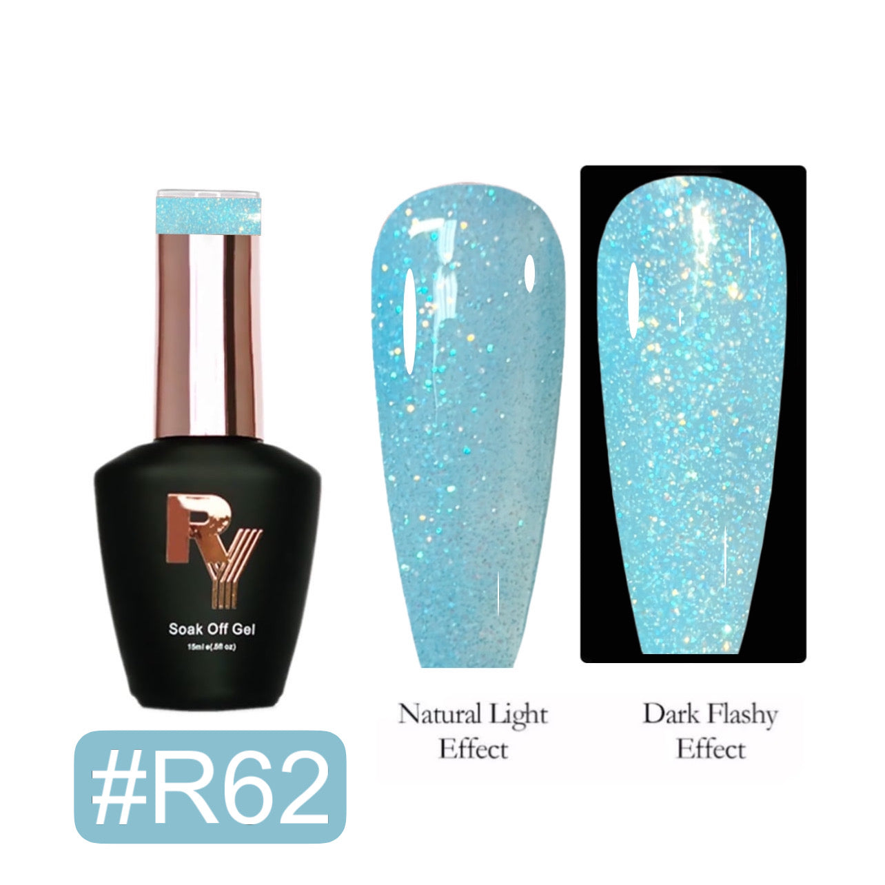 Gel con brillo reflectante 62