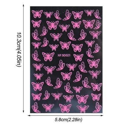 Pink Butterfly Stickers 21