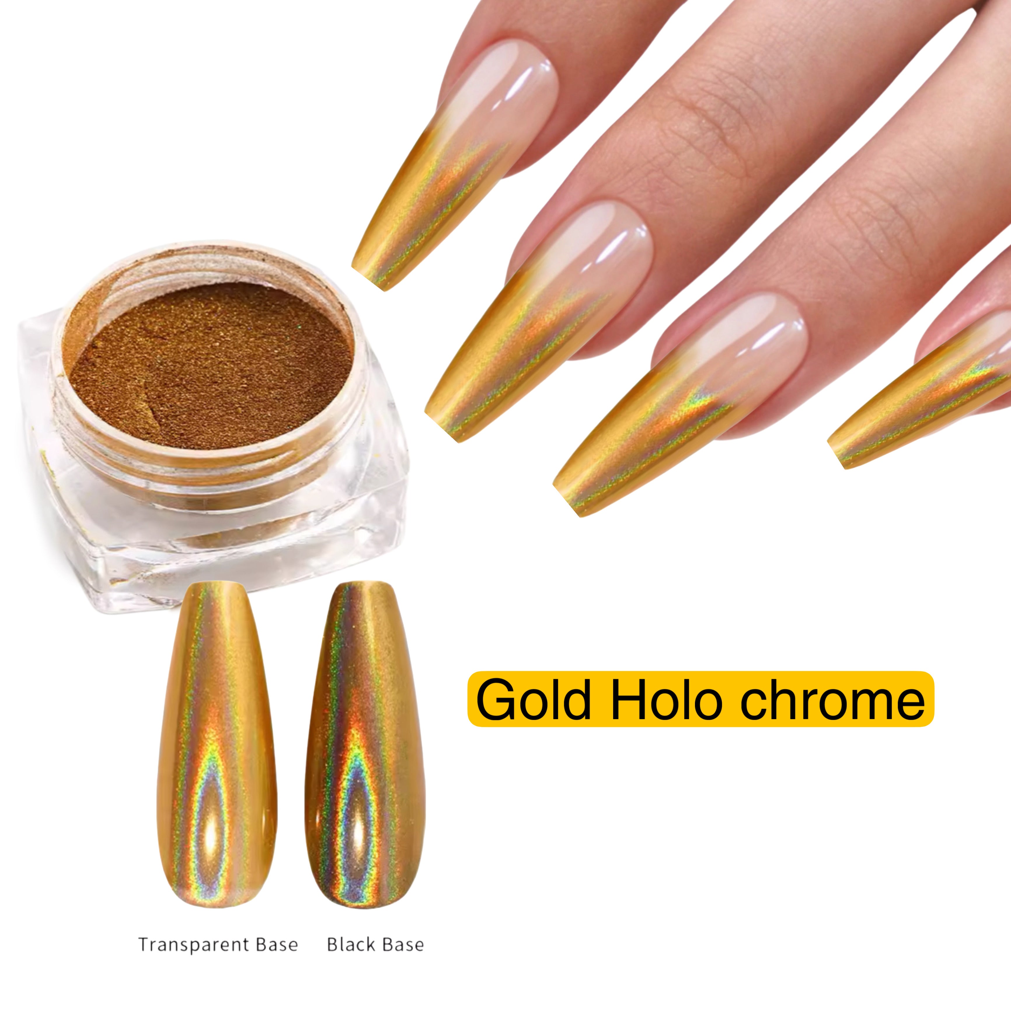 Cromo holográfico dorado