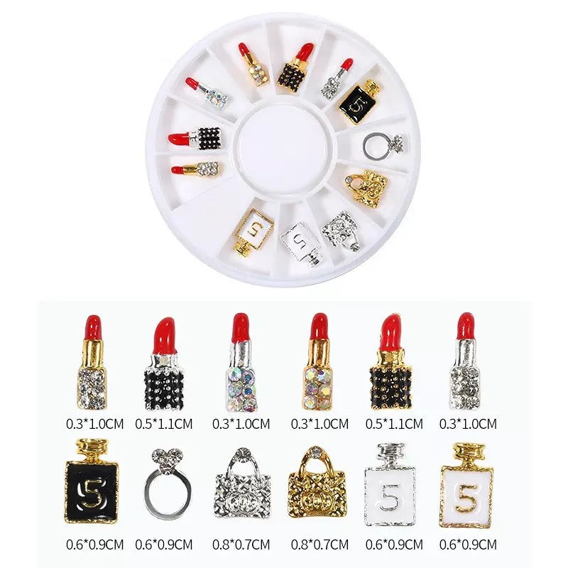 Lipstick Perfume Charm Set