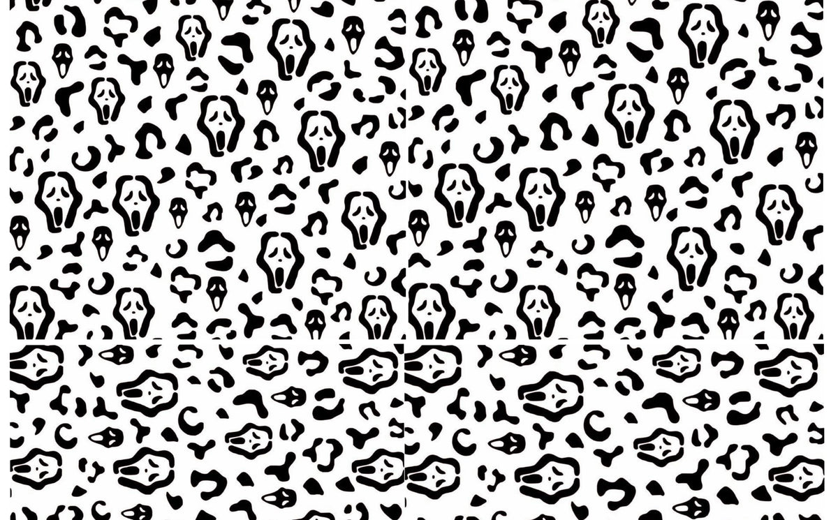 Leopard Print Ghostface Decals