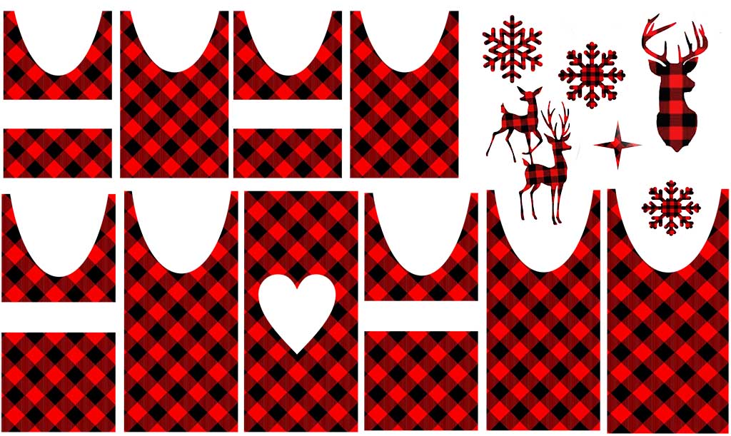 Plaid Christmas 1 - Premium Decal