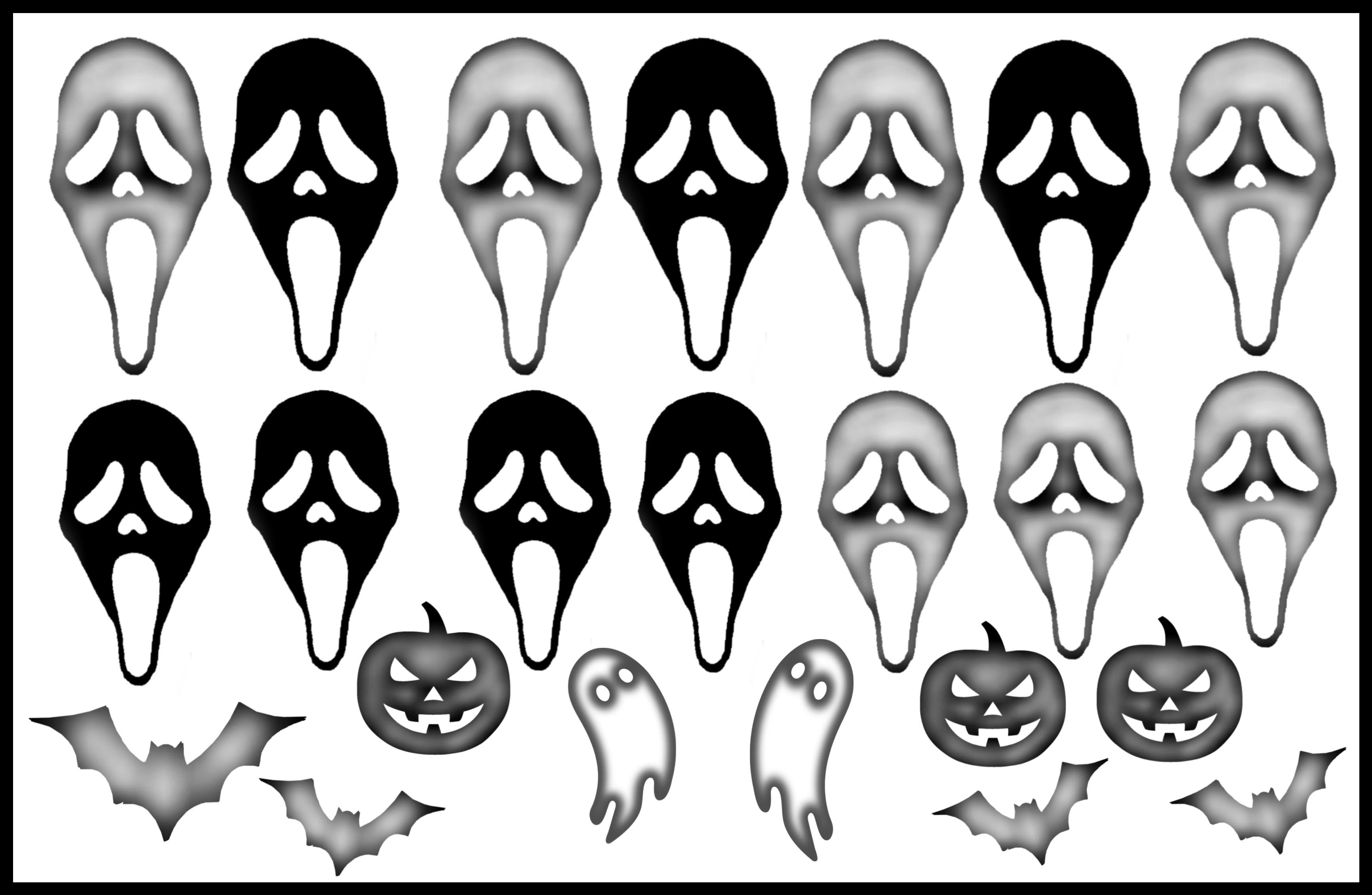 Ghostface Airbrush Premium Decals 2