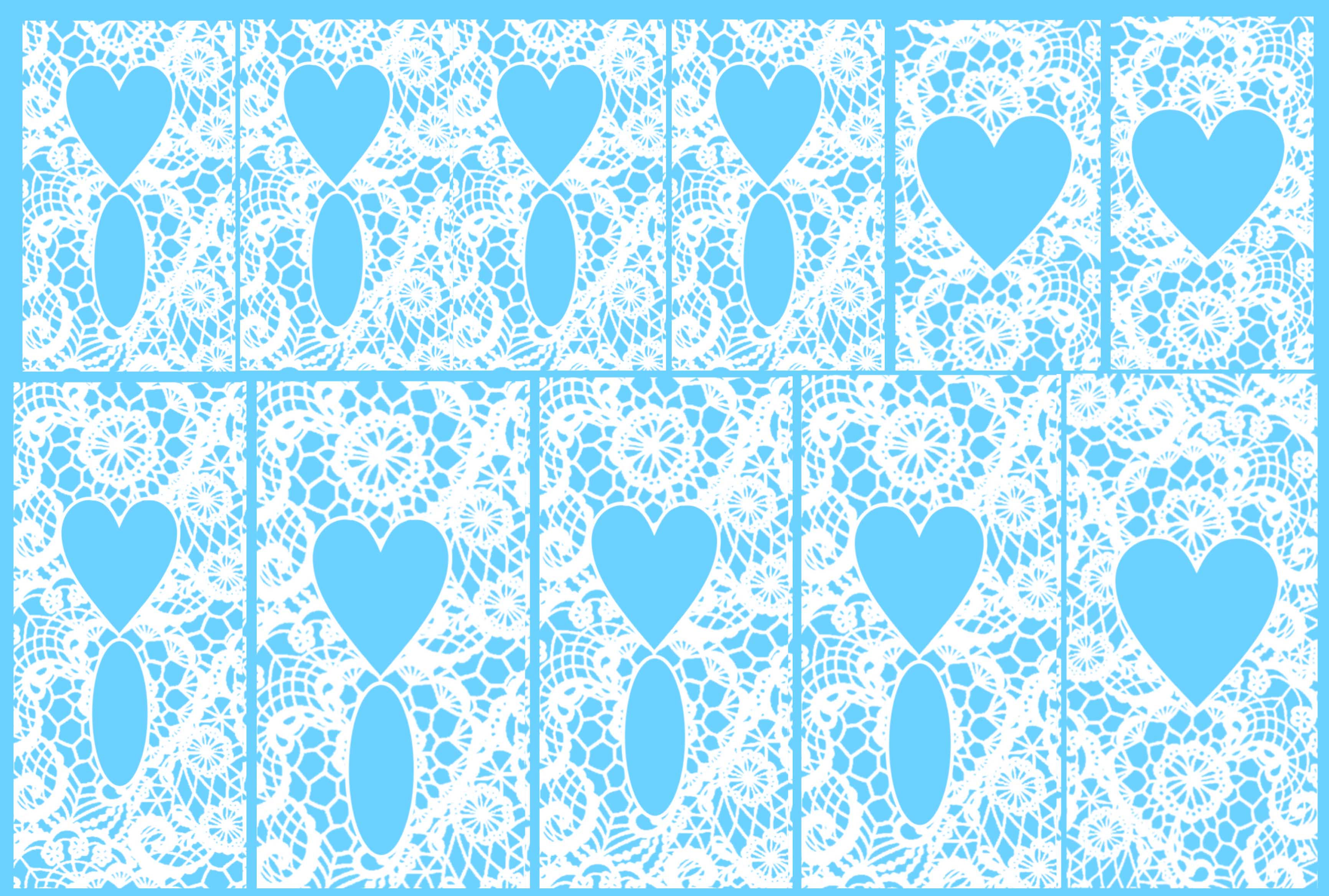 Heart Lace Water Decals (Lace 03)