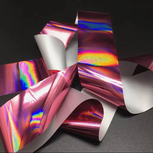 Lámina holográfica rosa