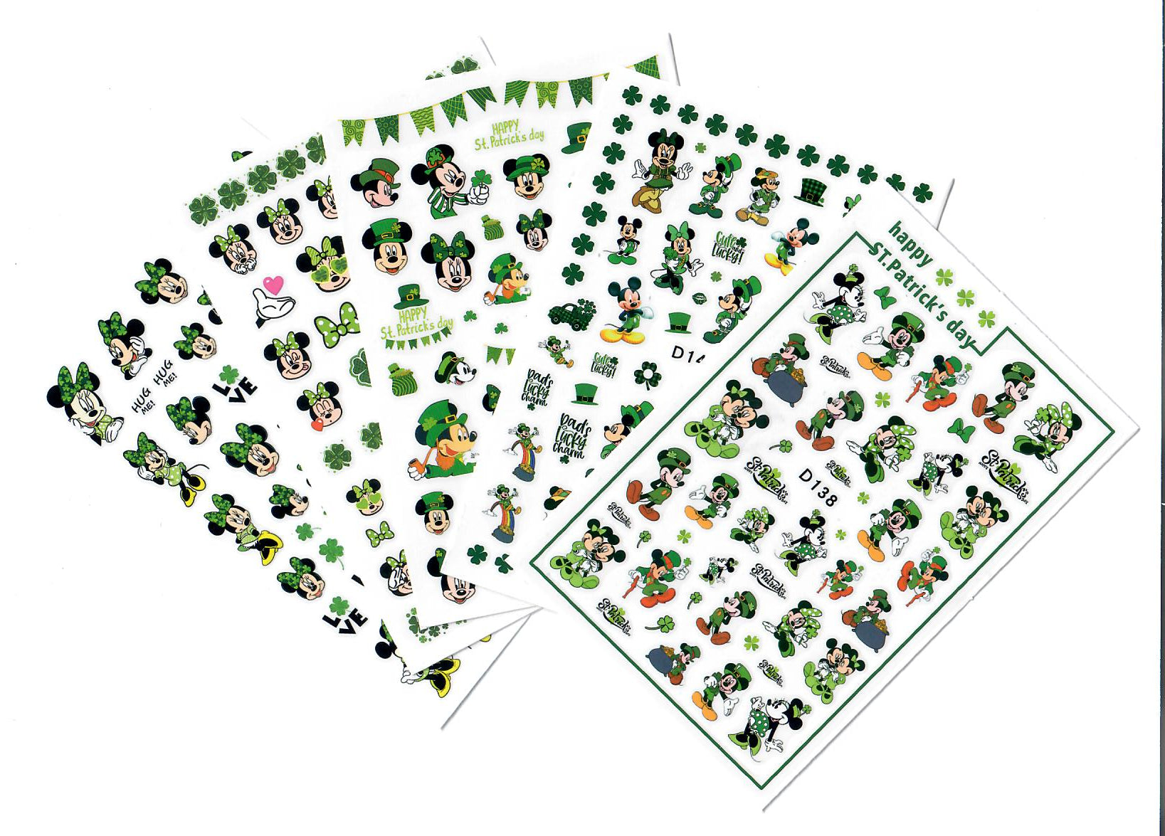 Mickey St Patrick's Sticker Set