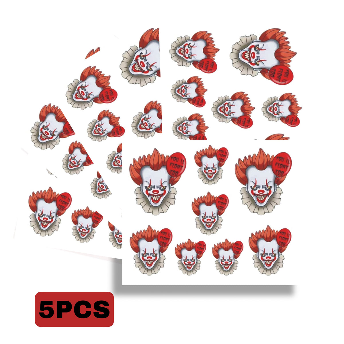 5 pcs "It" Water Decals