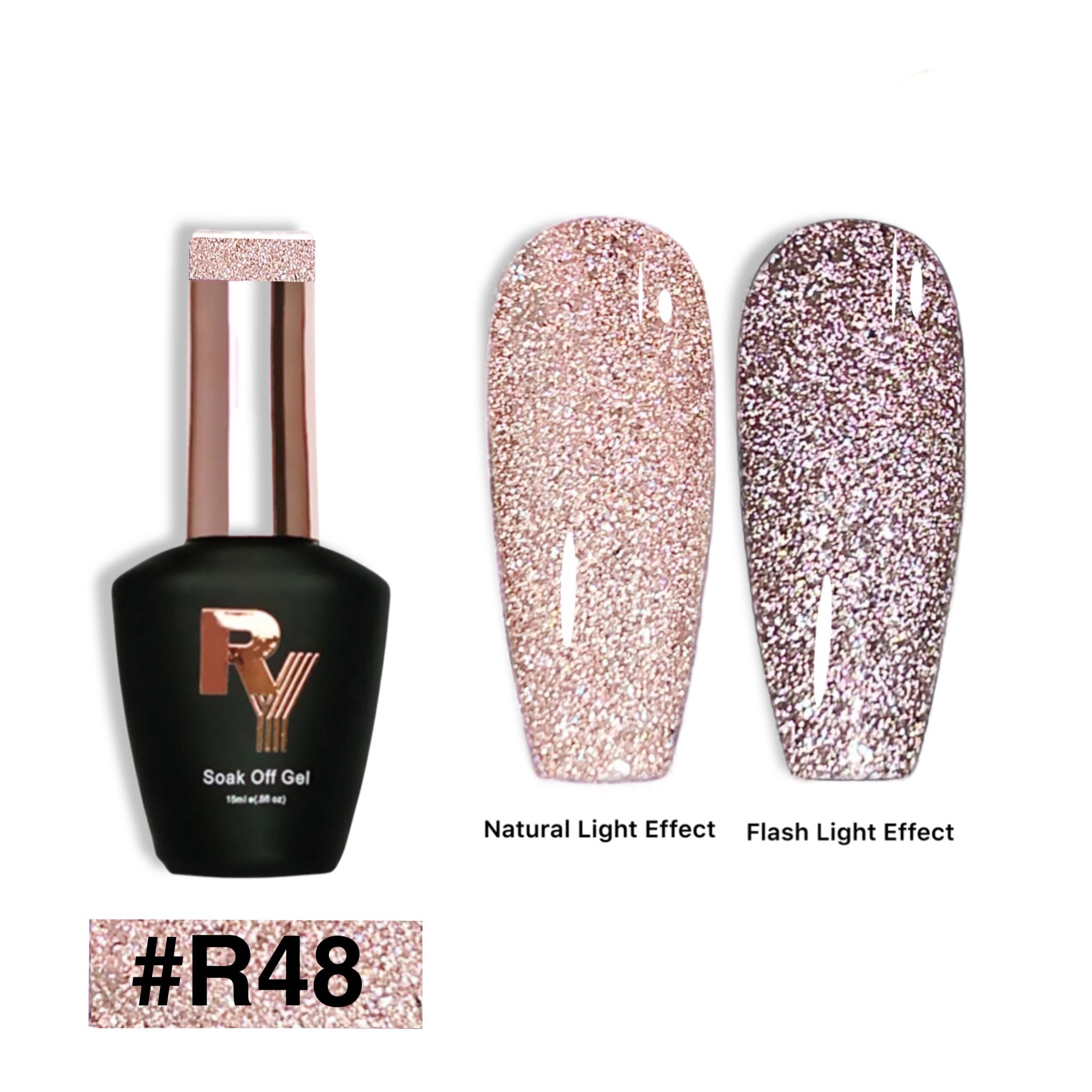 Gel con brillo reflectante 48