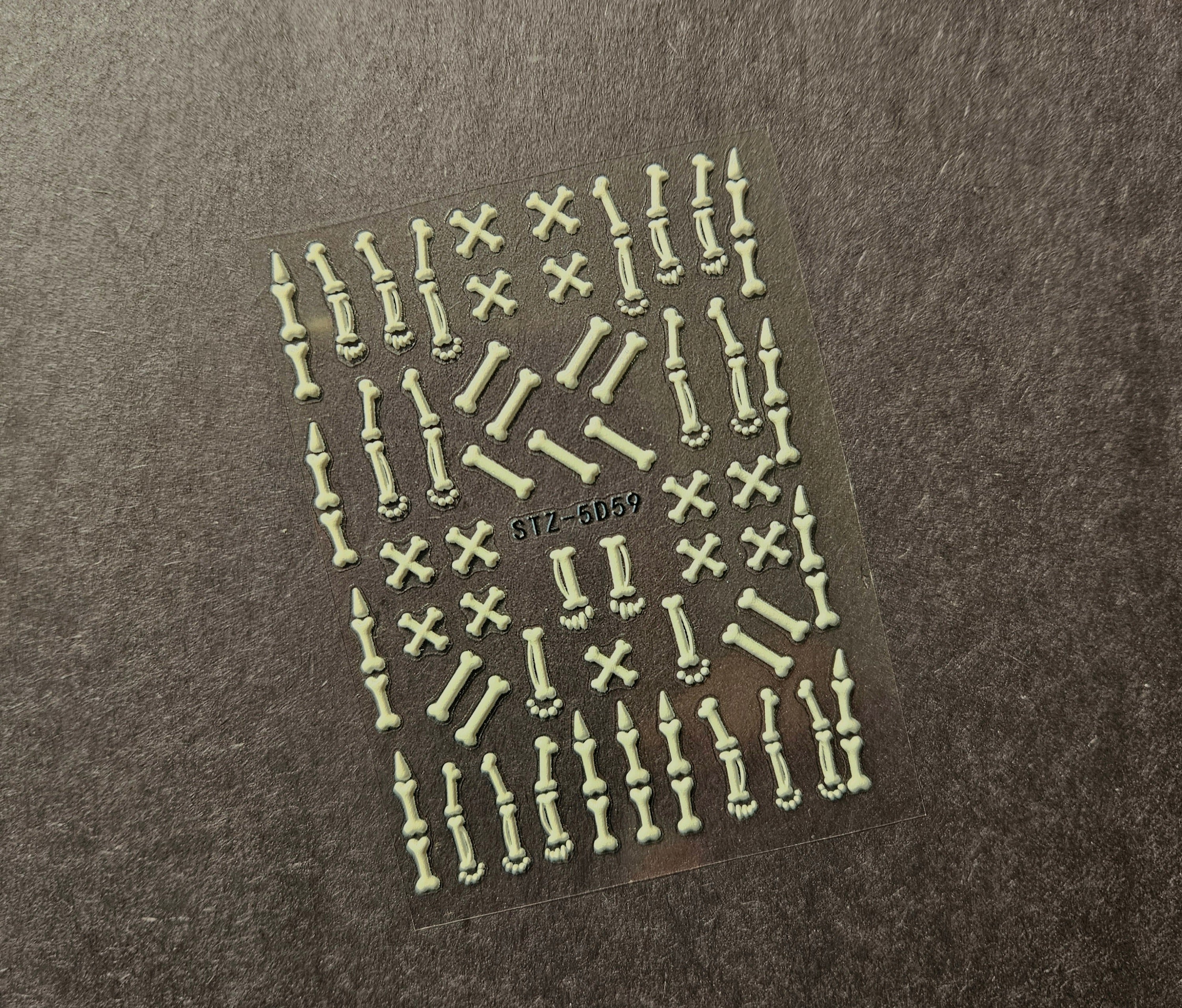 Embossed Bones Stickers
