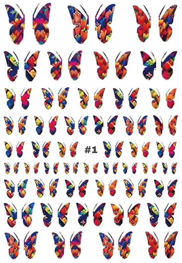 Butterfly Rainbow Wing Stickers