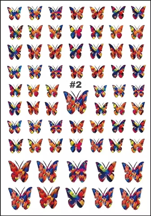 Butterfly Stickers Rainbow 2