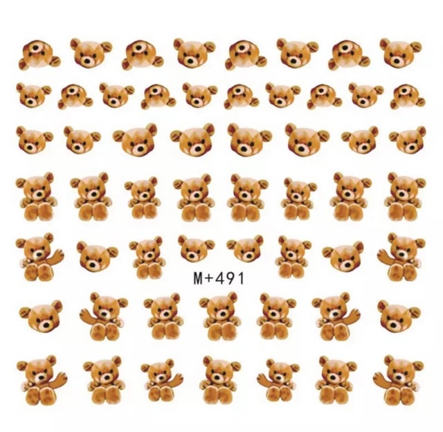 Teddy Bear Water Decals